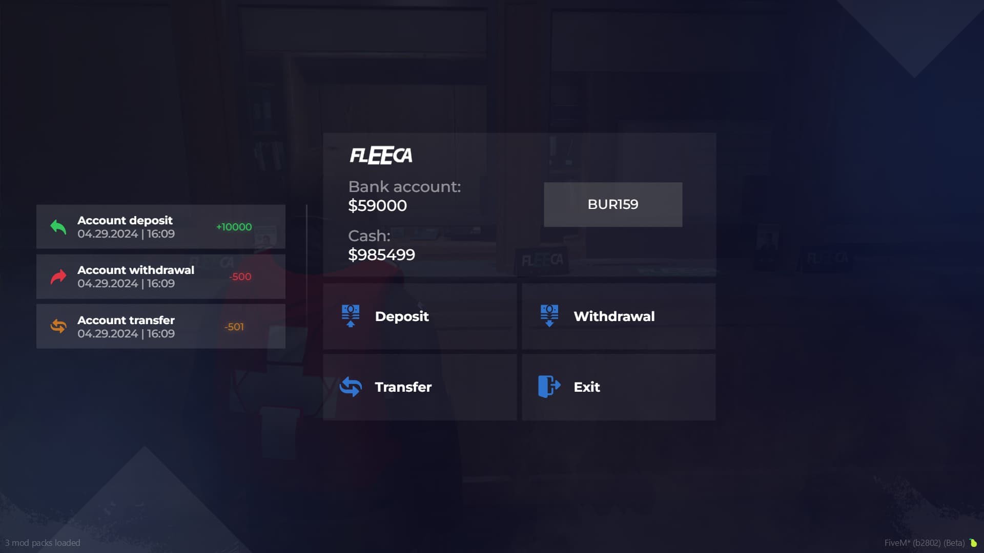 [Bank system]esx qbcore standalone {OPEN}