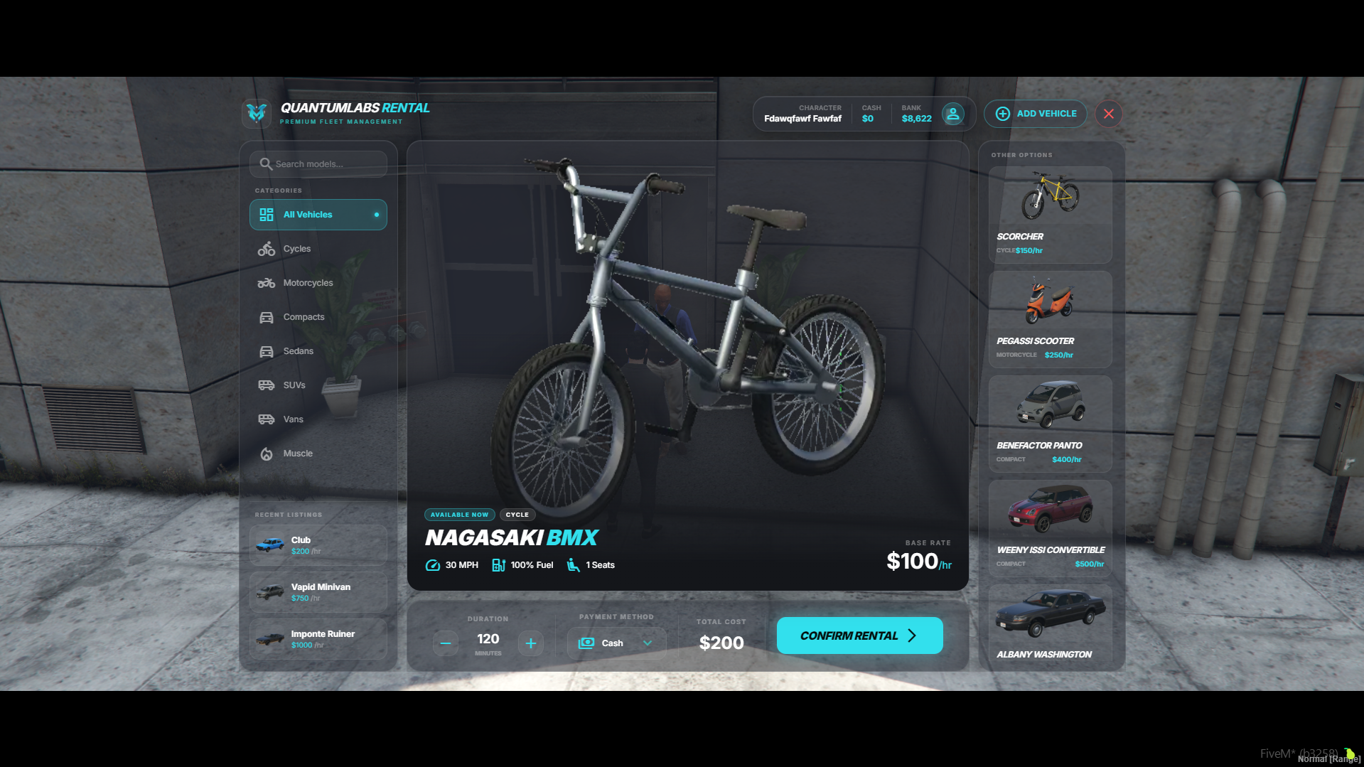 Quantumlabs Rental — Premium Vehicle Rental System | QB / QBX / ESX | 10 Languages