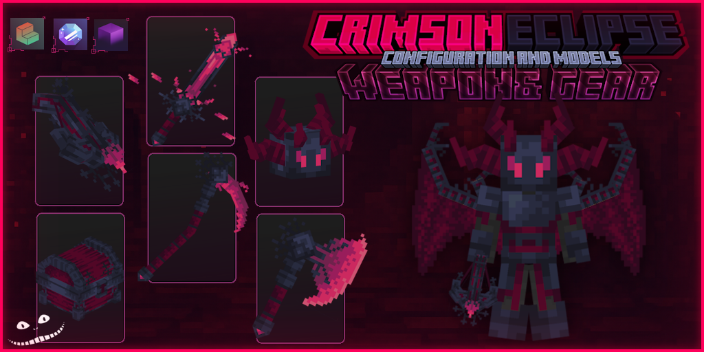 Crimson Eclipse Weapons & Gear Collection | GeyserMC Pack