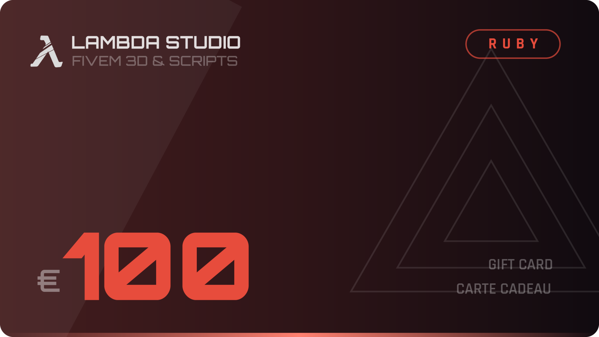 Asset FiveM - Carte Cadeau 100€ par Lambda Studio