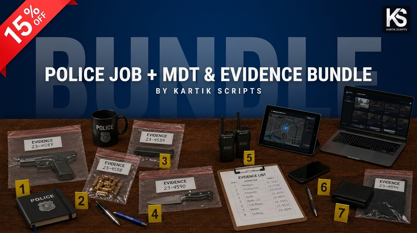 Police Job + MDT & Dispatch + Evidence System Bundle