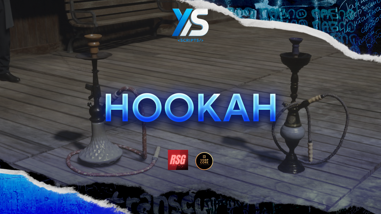 Hookah | Flavoured Smoke, Refill Panel & Placeable Items