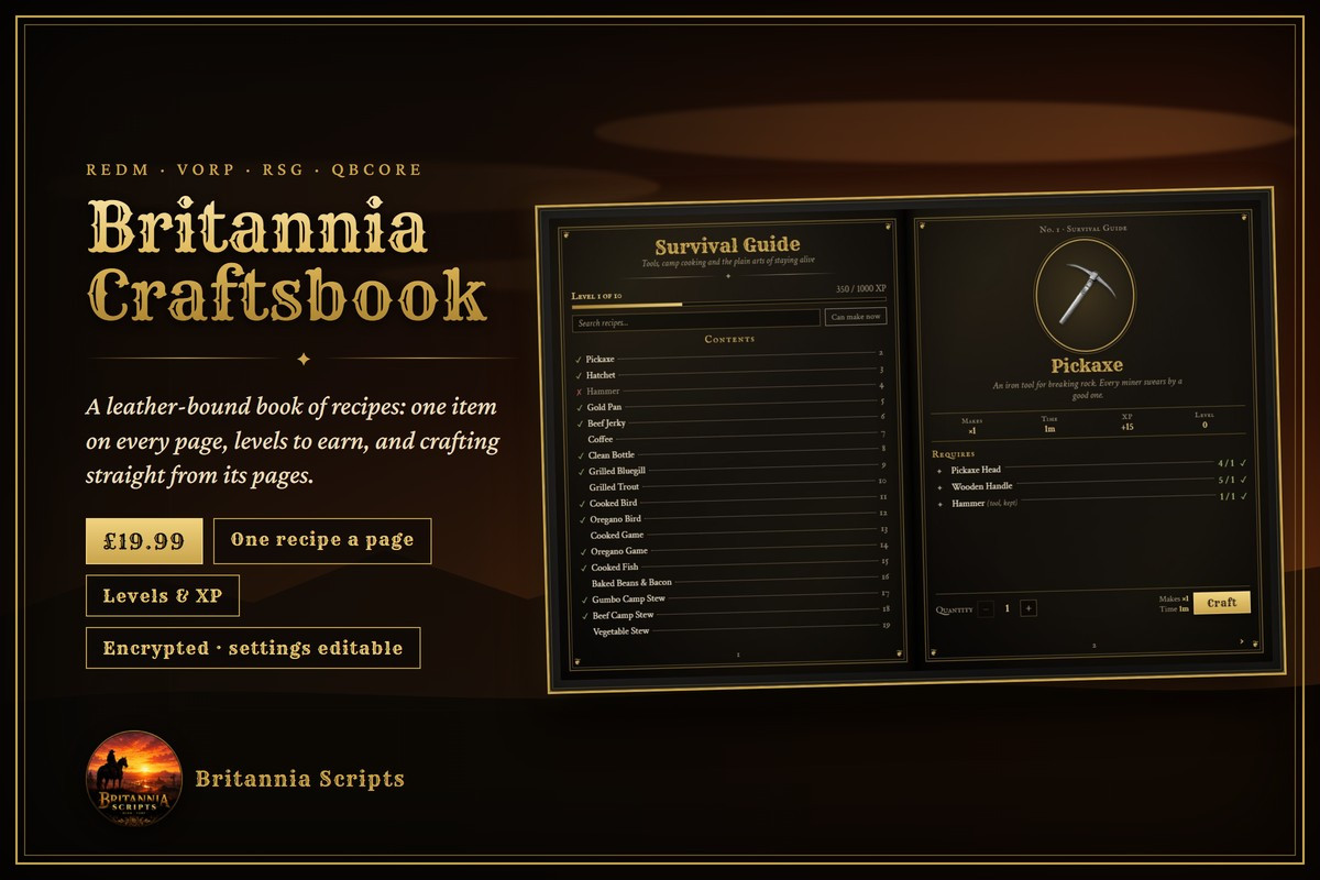 Britannia Craftsbook screenshot