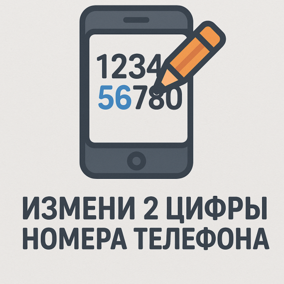 Изменить 2 цифры номера телефона