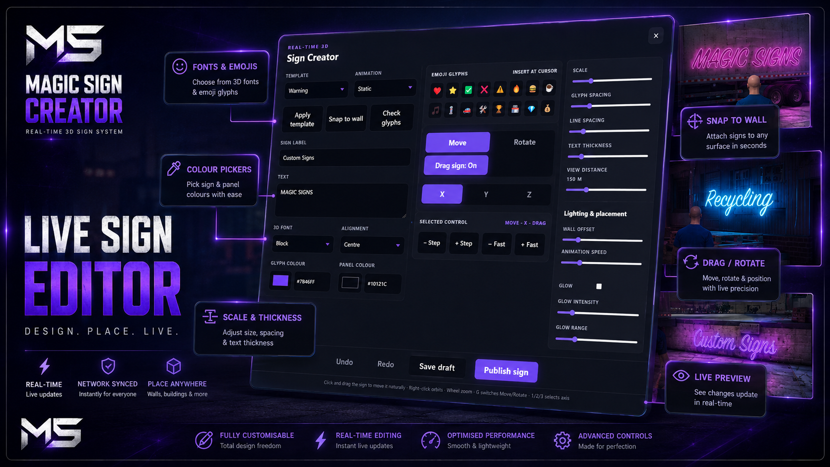 Magic Sign Creator – FiveM 3D Sign System