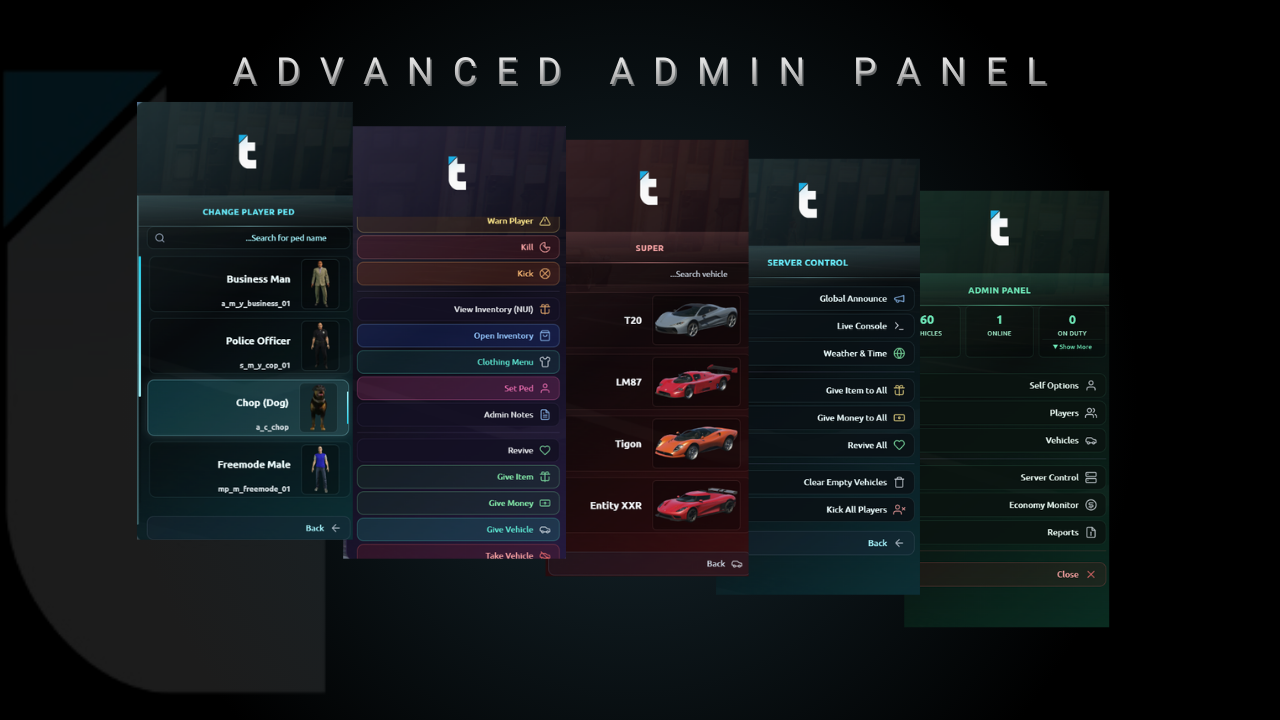 Advanced Admin Panel ( QBCORE )