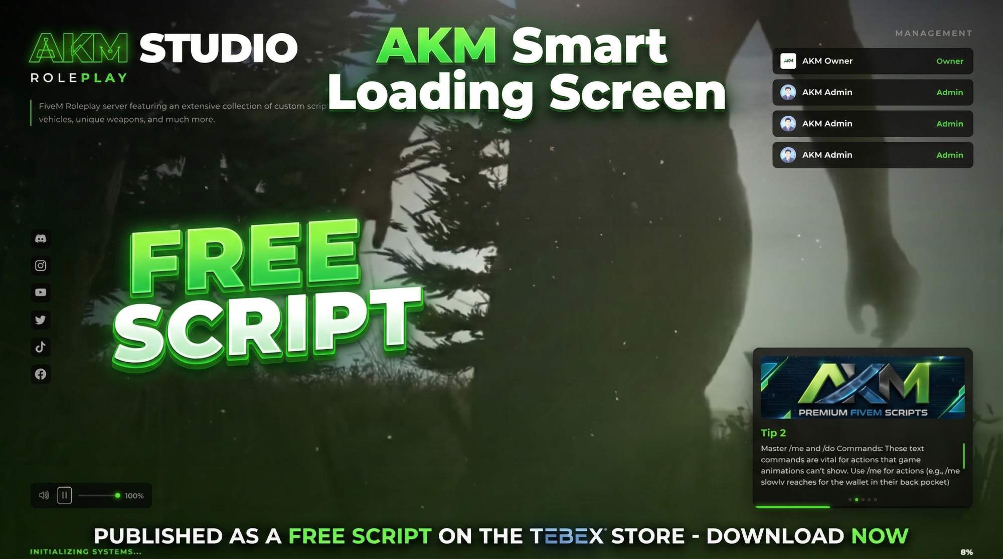 AKM Smart Loading Screen (QB / QBOX / ESX)