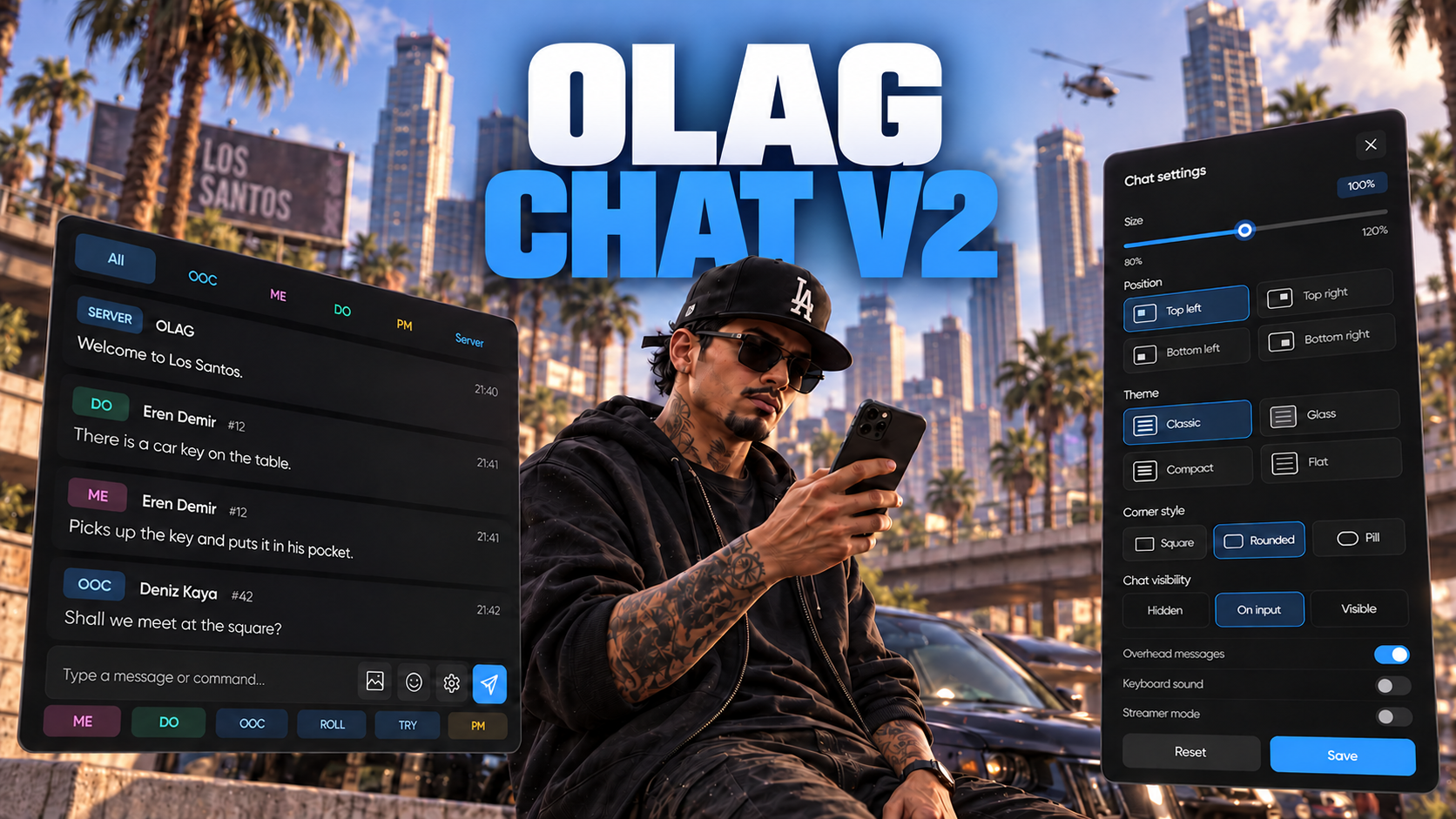 0Lag Chat V2 | [ESX,QB,QBOX]