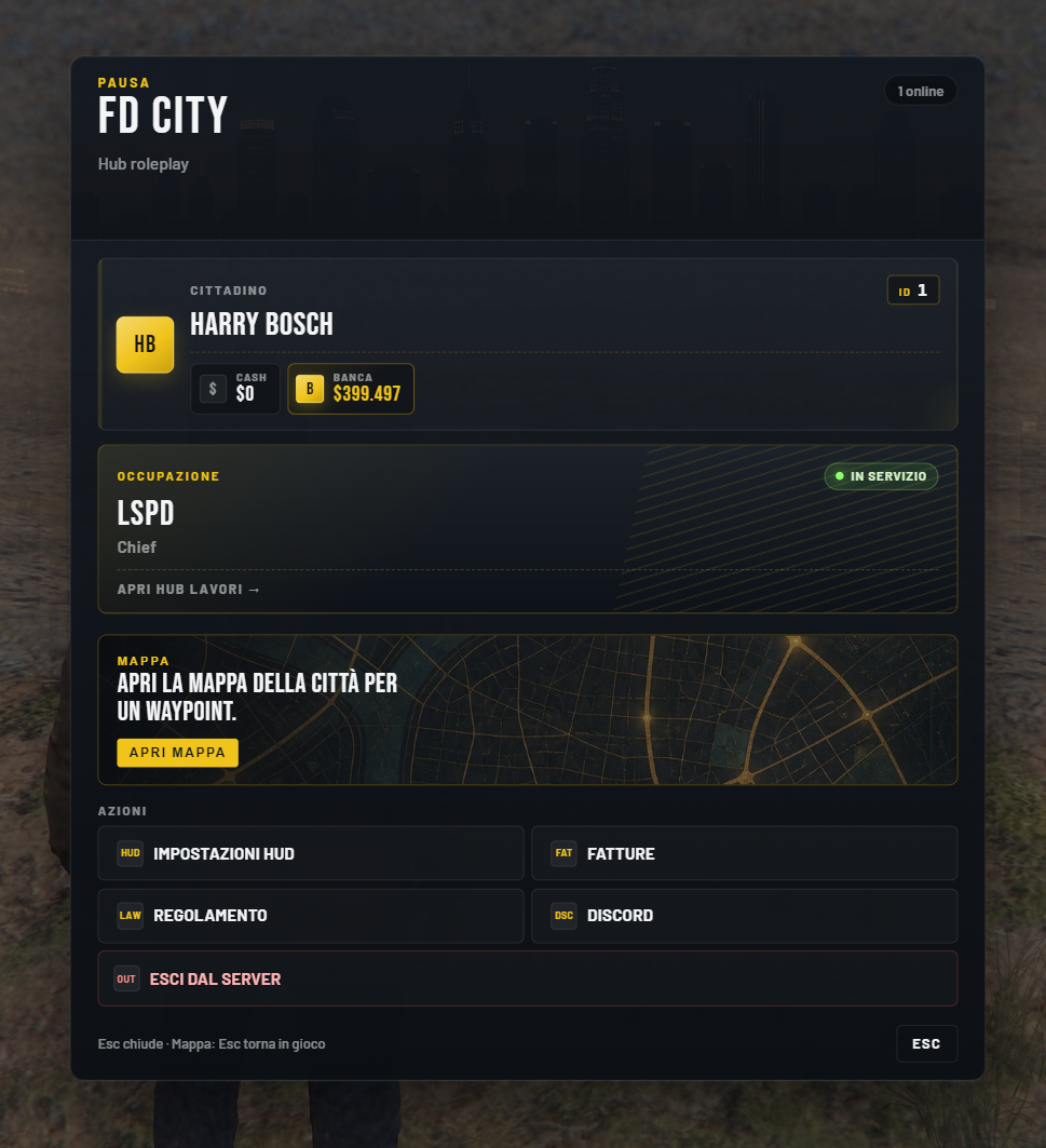 FD Pause Menu - Open  Source Version