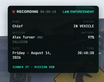 Bodycam & Dashcam Script