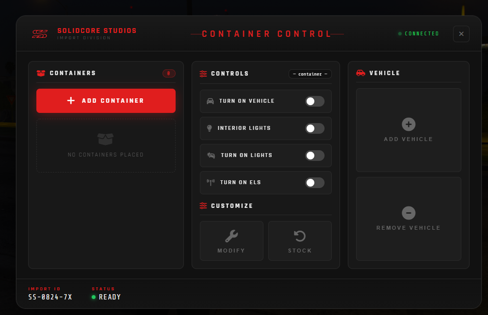 SCS Container Display System