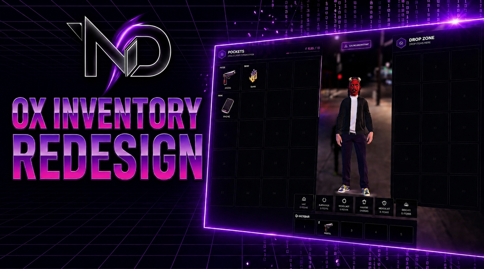 OX Inventory Redesign – Advanced UI & Interaction System