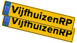 2x Aangepast kenteken