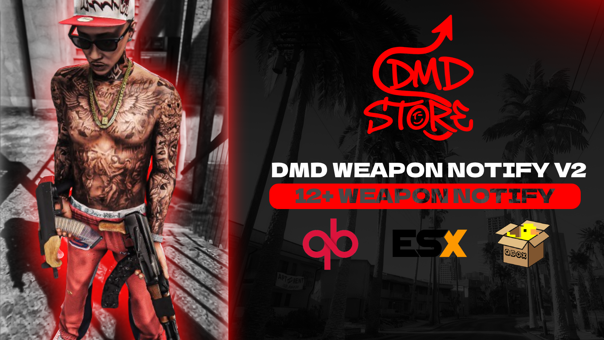 DMD Store Weapon Notify V2 | Ammo, Reload, Jam, Recoil Alerts | QB ESX QBox