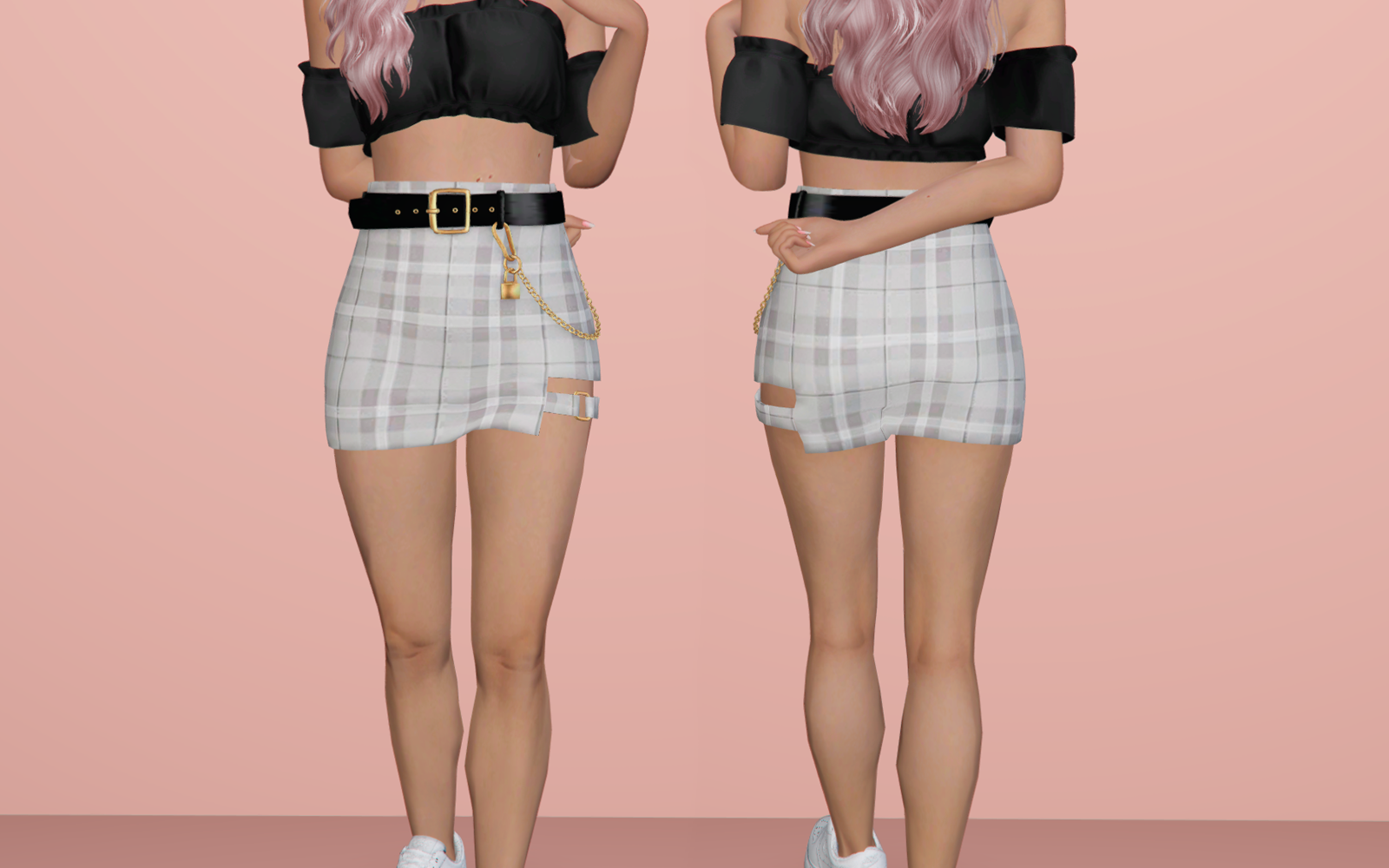 #001 Belted Skirt