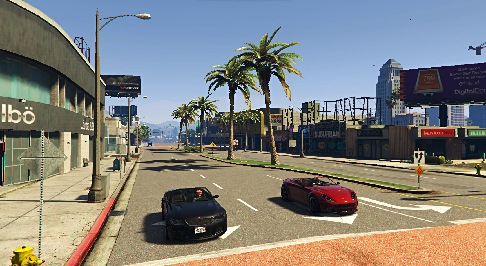 Downtown & Vinewood HD Road Overhaul