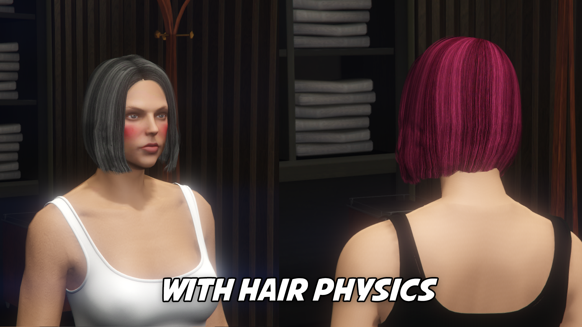 Short Straight Hair (+Physics)