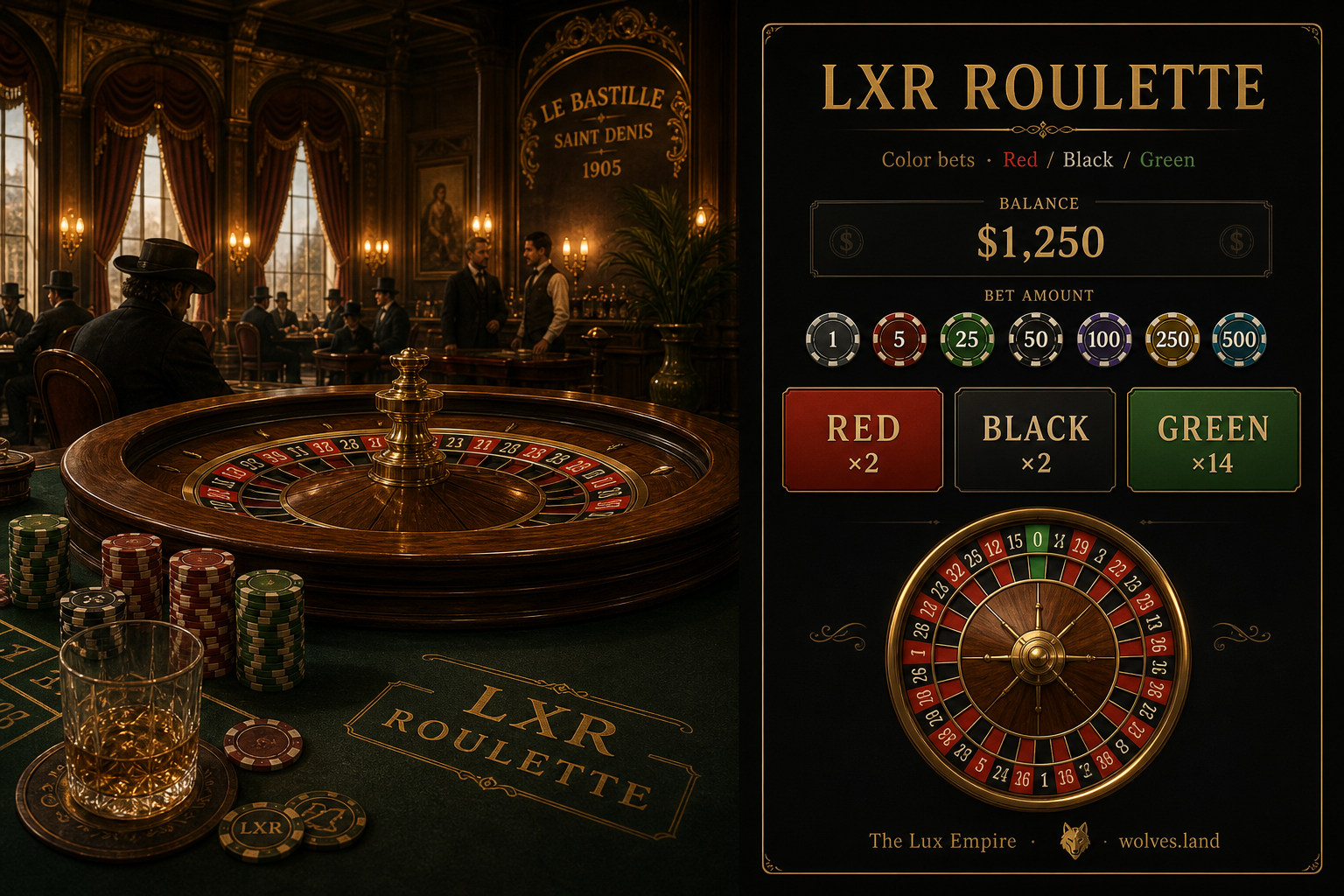 LXR Roulette - Premium European Casino Tables for RedM