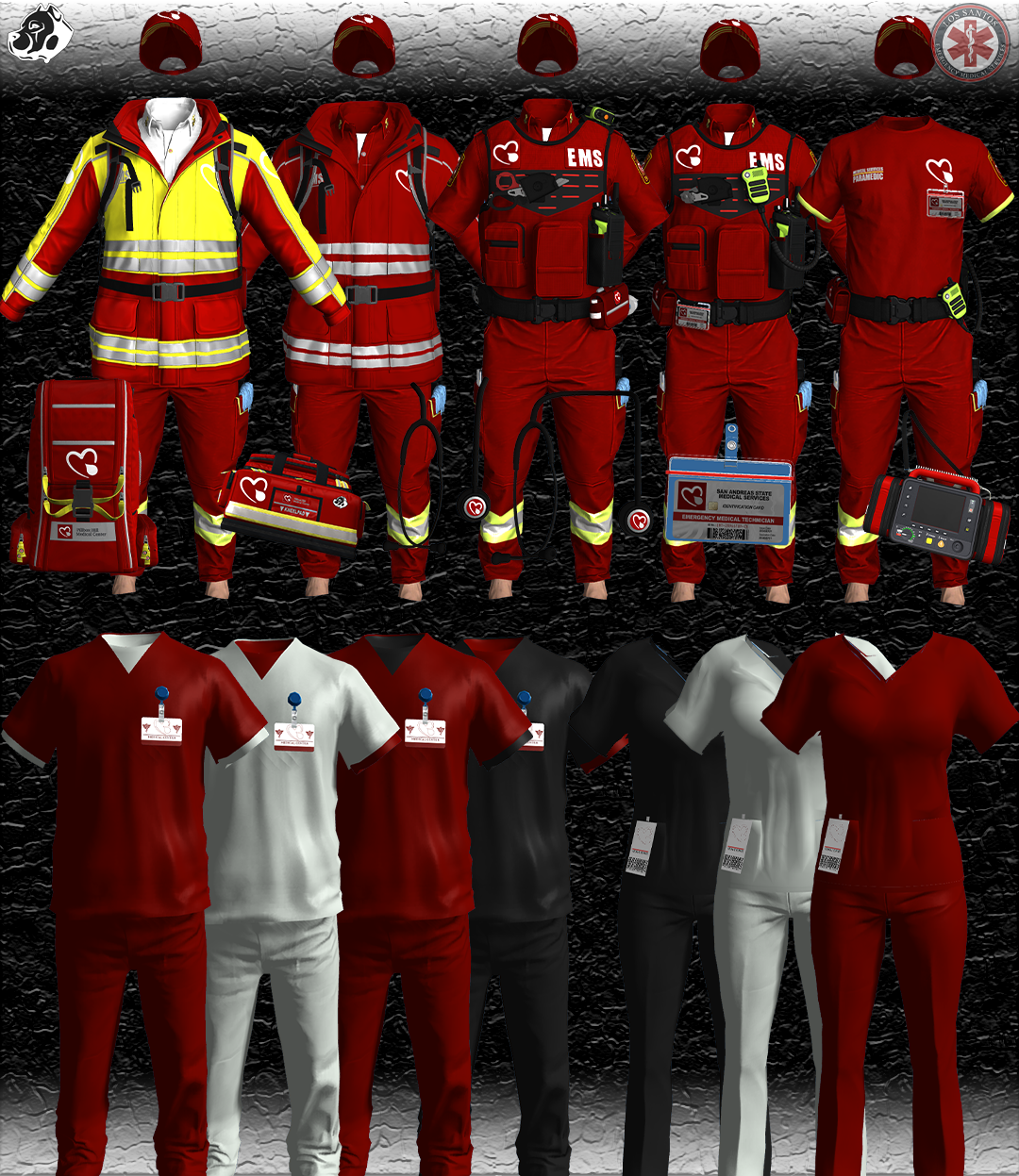 Pillbox EMS Uniform Mega Bundle 2 | FiveM Clothing
