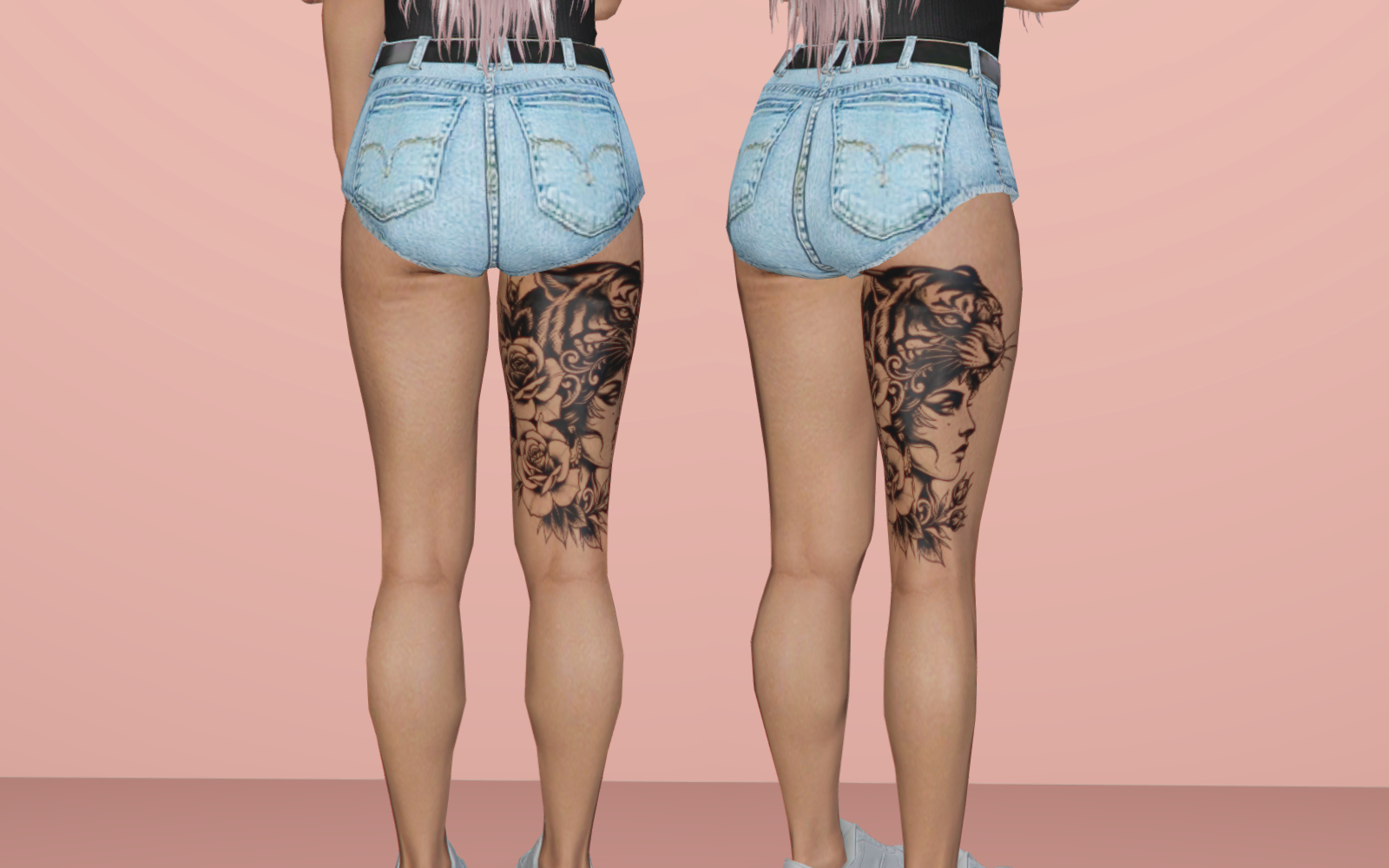 #008 Tiger Girl Tattoo