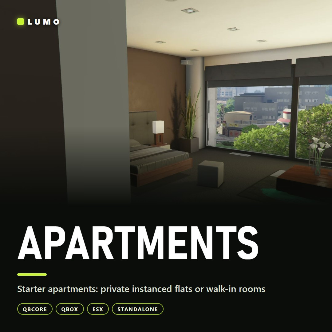 ​Lumo Apartments — Instanced & Walk-in Apartments (Escrow)