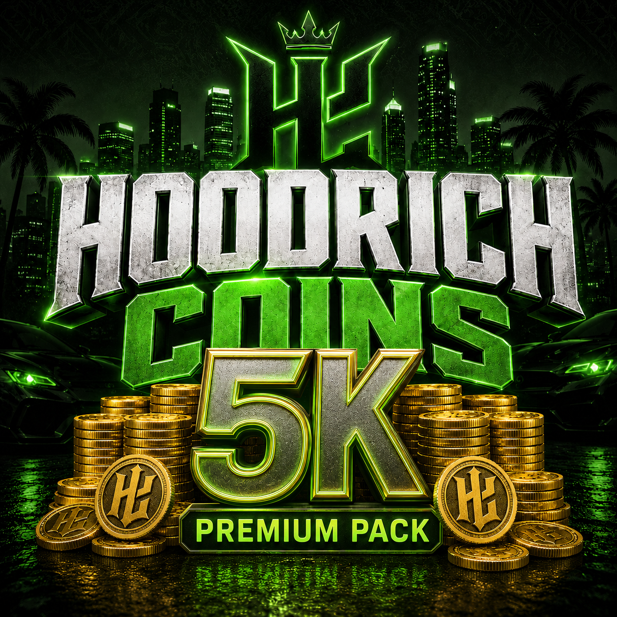 Hoodrich Coins 5K — Premium Pack