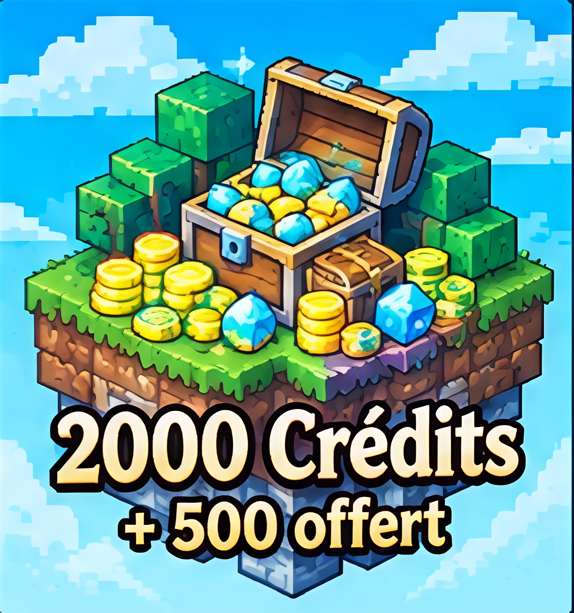 2000 Crédits + 500 offert