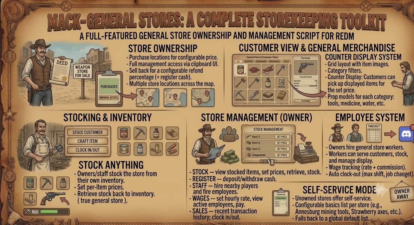 General Stores (player owned) or (NPC)