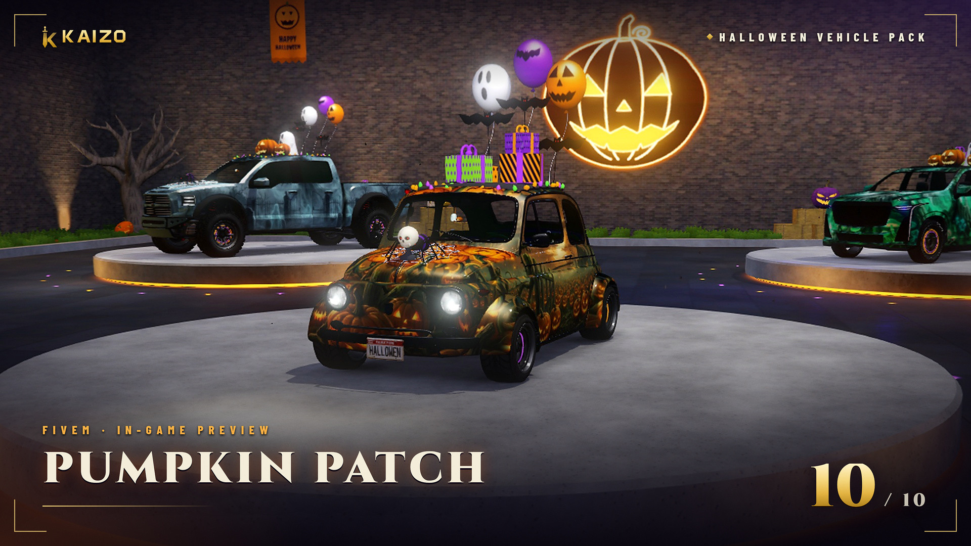 Halloween Vehicle Pack (10 Cars)