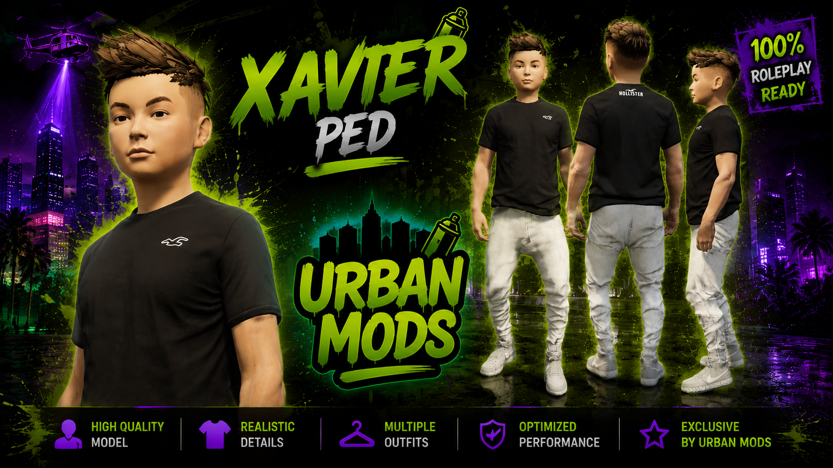 [PED]  Xavier - Add On Custom Ped FiveM - [Open Source]