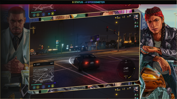 Dark Hud [6 Status + 4 Speedometer Variation]