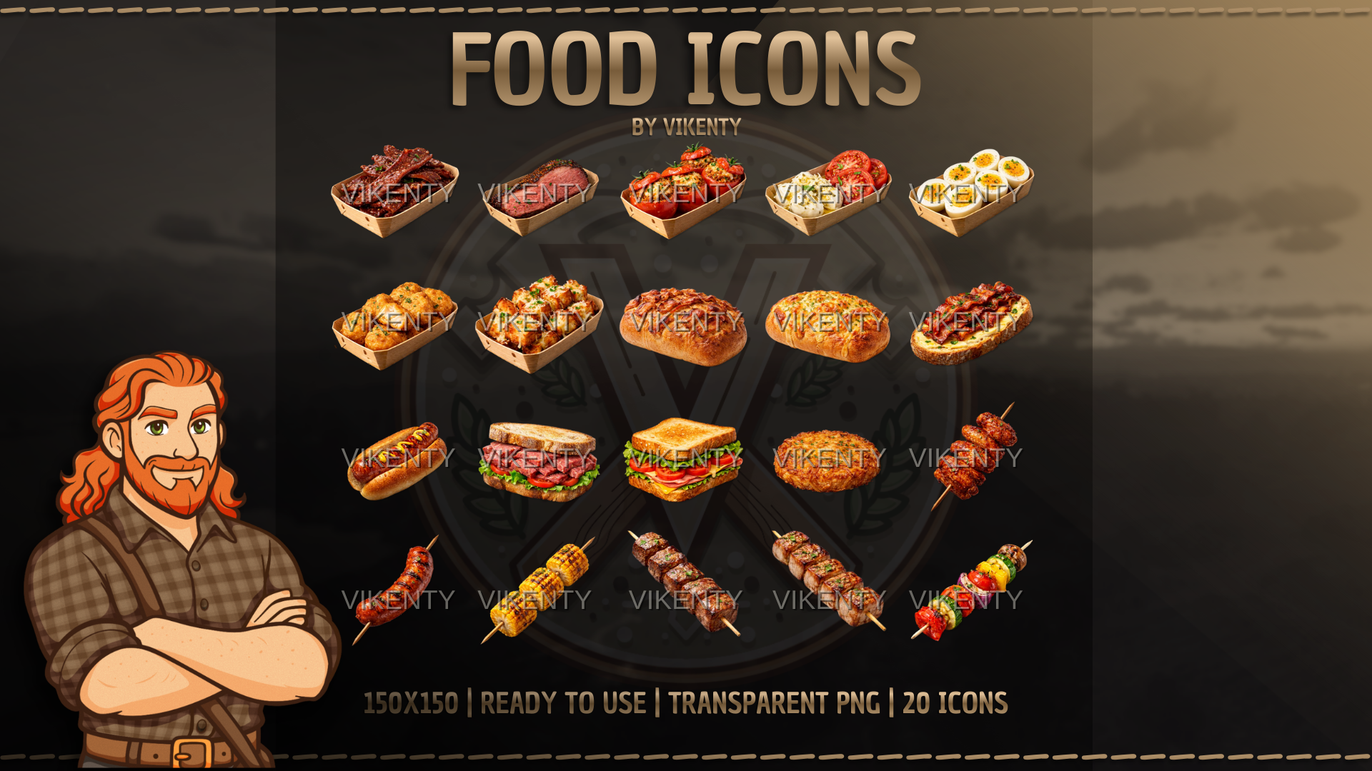 Fast Food Icons x20 | 01