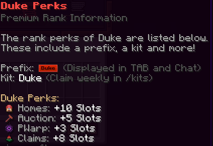 Duke Rank [RPG+Survival]