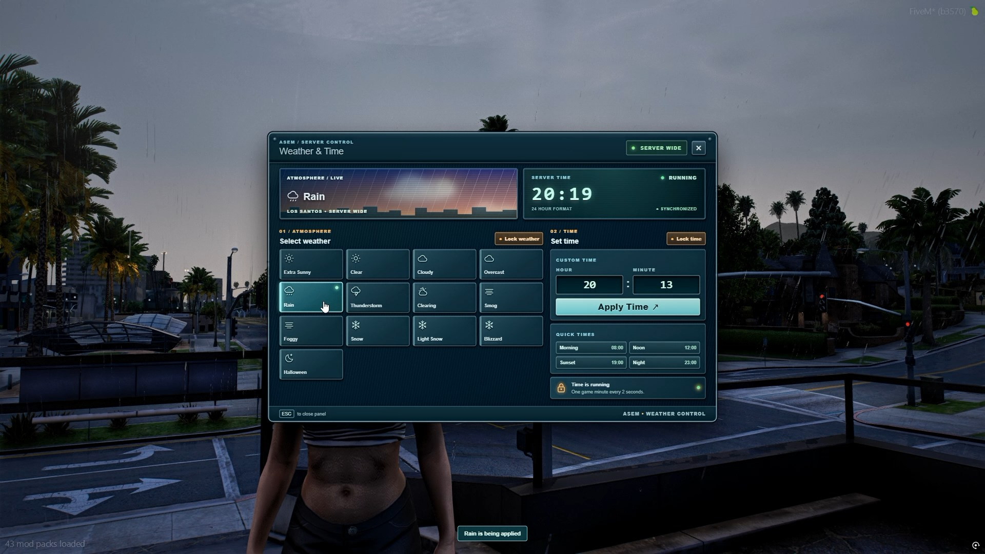 FREE FiveM Weather & Time Menu | ASEM Weather Menu
