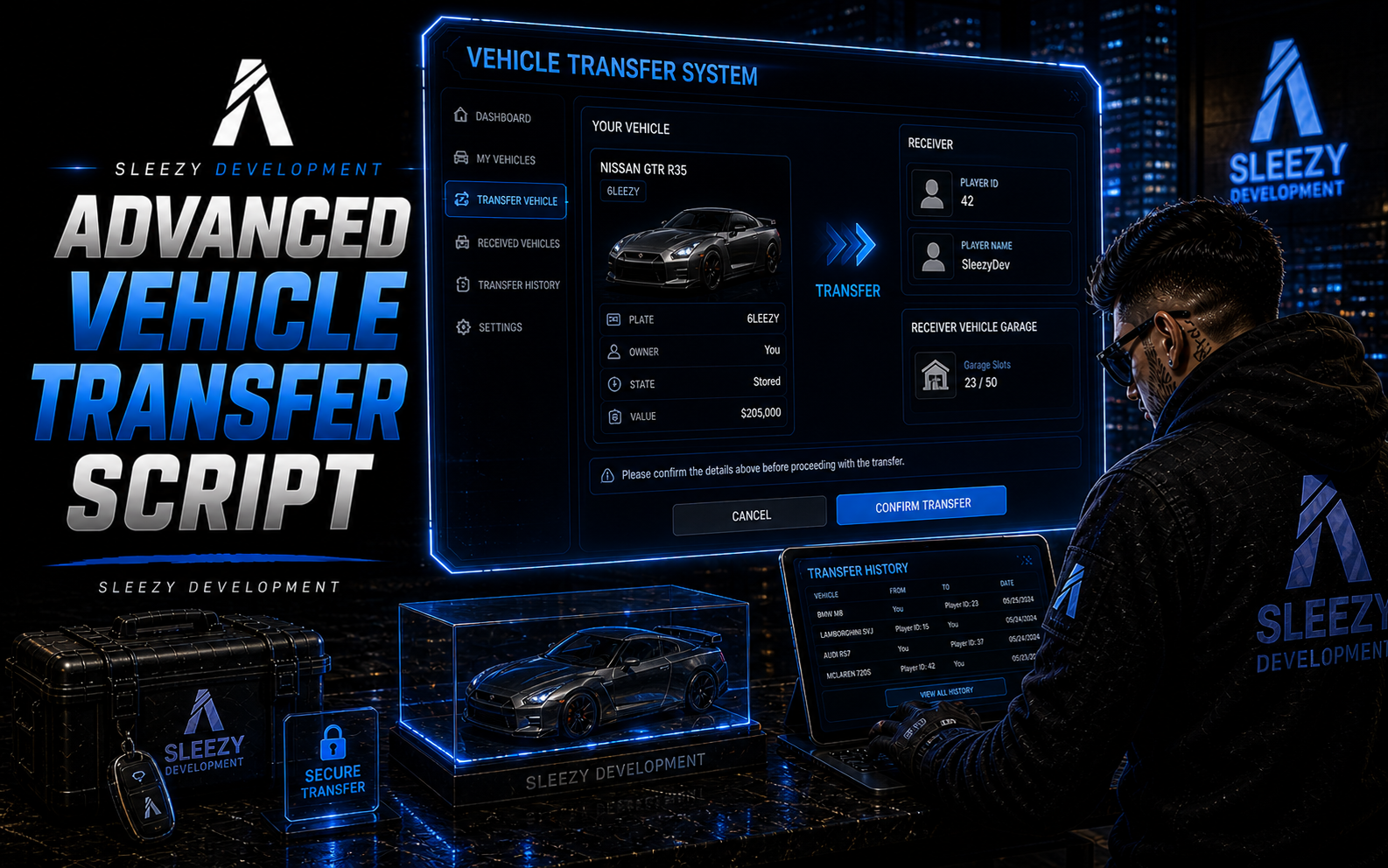 Sleezy Development • Advanced Vehicle Transfer System (QBCore & QBOX)