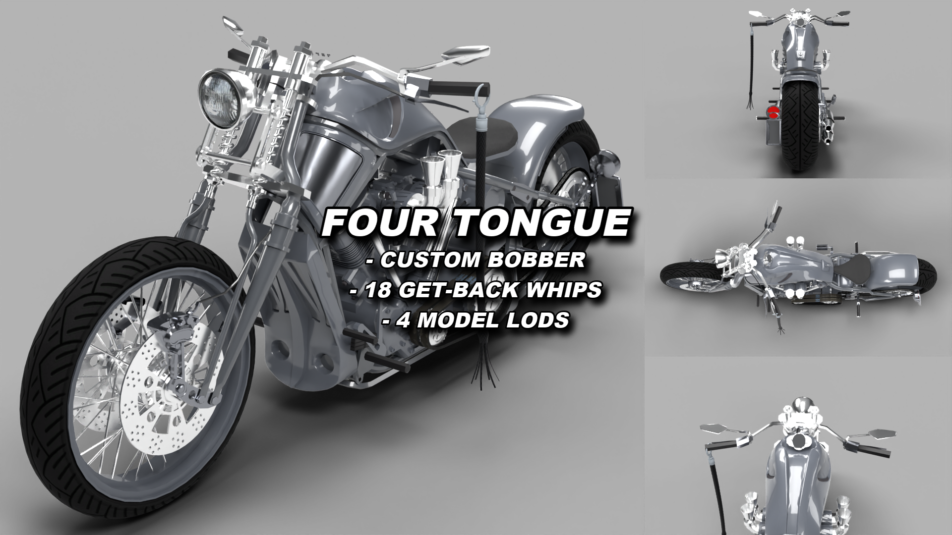"Four Tongue" Custom Bobber
