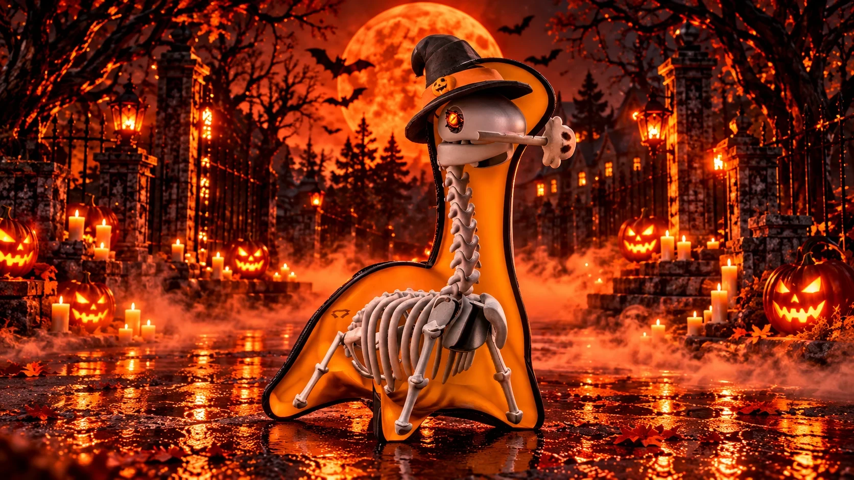 Vehicke Dino Halloween | Skeleton Dino Ride
