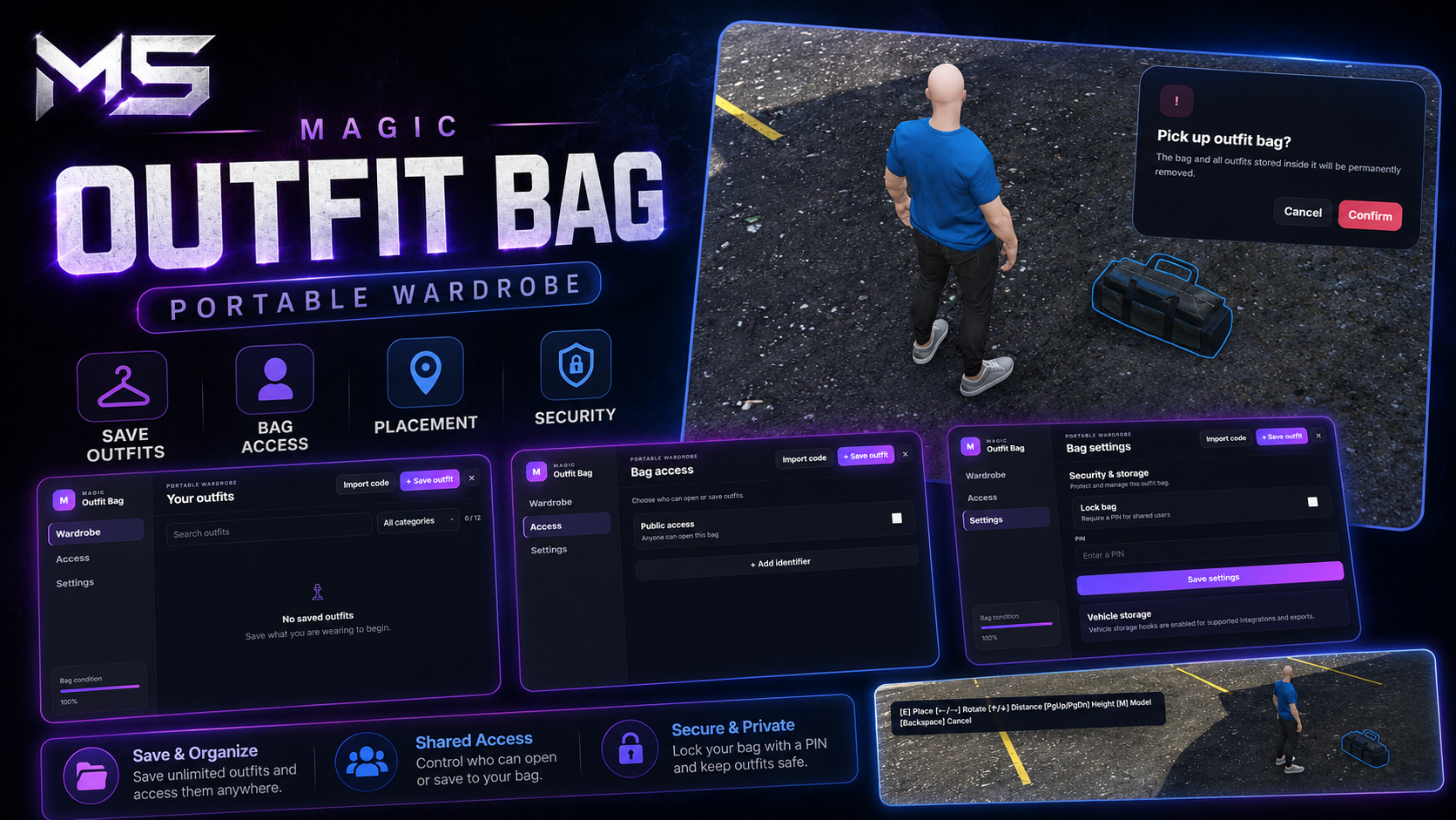 Magic Outfit Bag – FiveM Portable Wardrobe