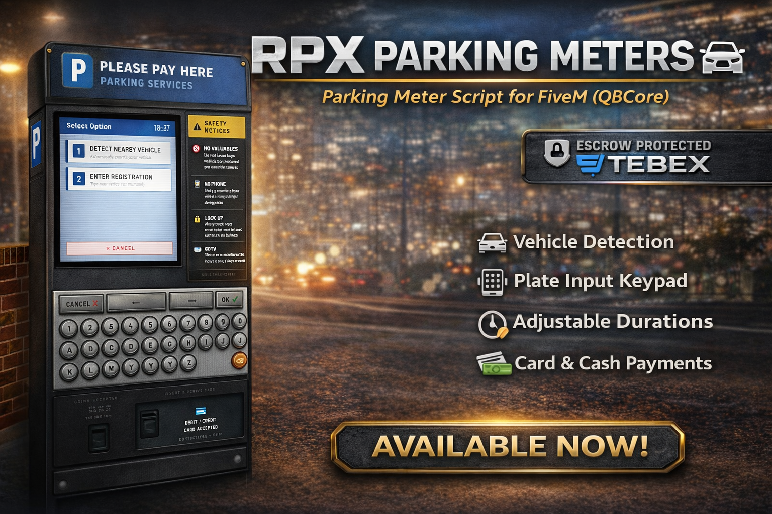 Parking Meters (QB, QBX, ESX)