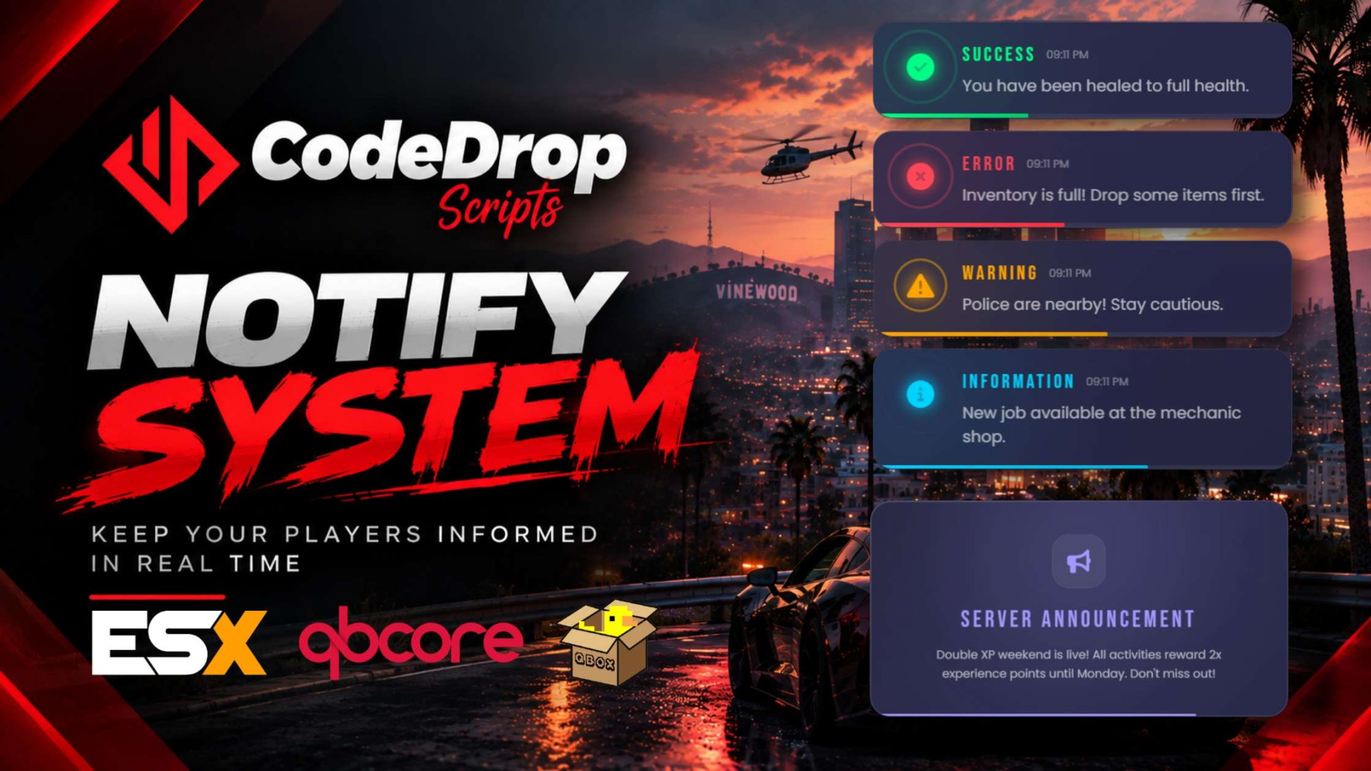 Advance Notify System | Multi Theme
