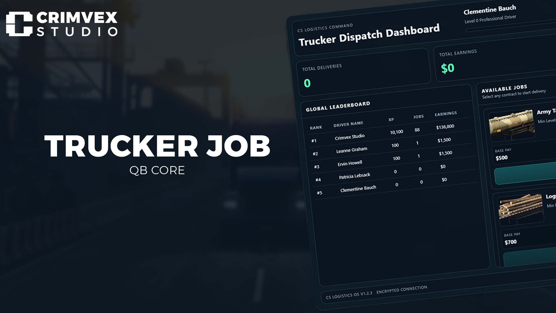 Crimvex Trucker Job | Qbox & QBCore