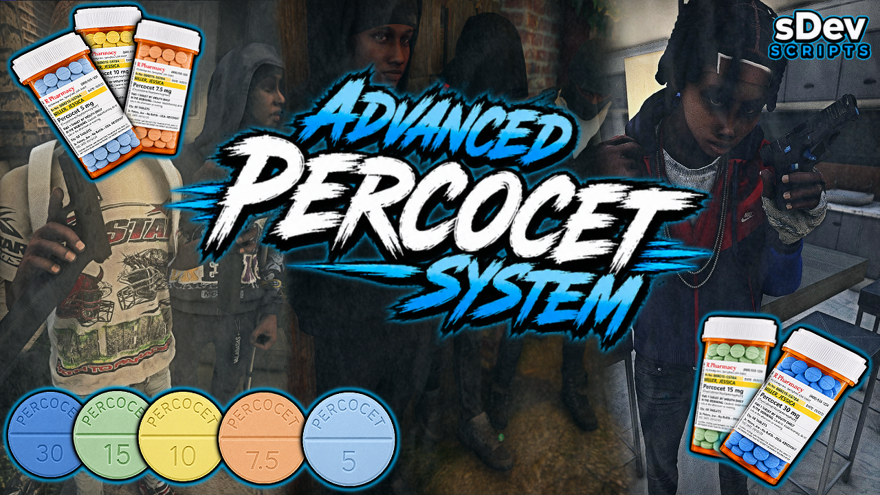 Most Advanced Percocet System - Premium Features | Custom SFX, Animations & NUI's