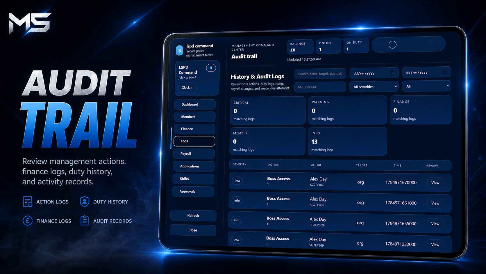Magic Boss Menu – FiveM Business Management System