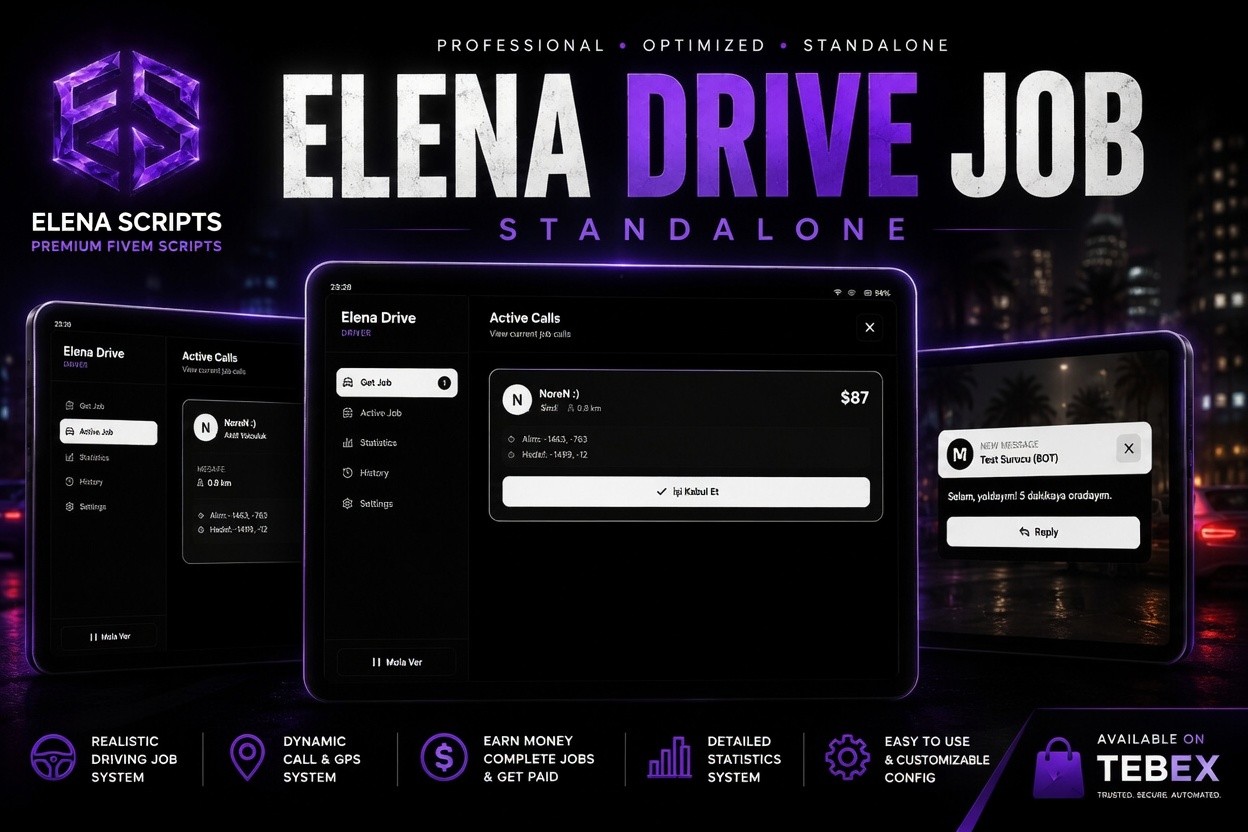 Elena Drive| Premium Tablet UI | ESX/QBCore/Standalone