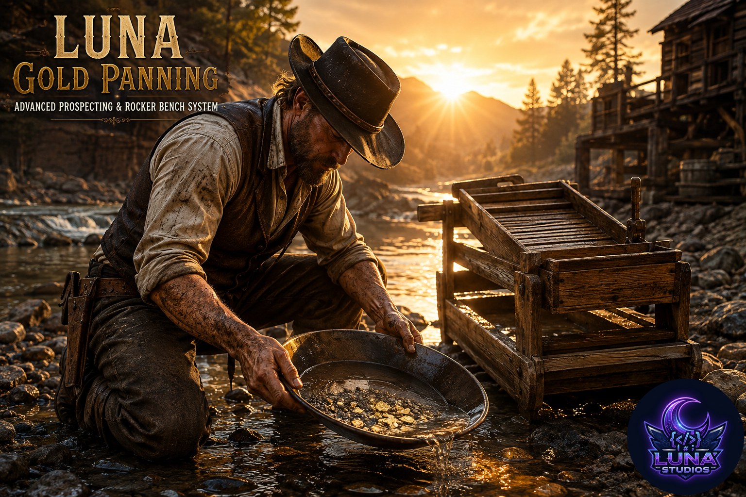 [VORP] Luna Gold Panning | Advanced Prospecting & Rocker Bench System