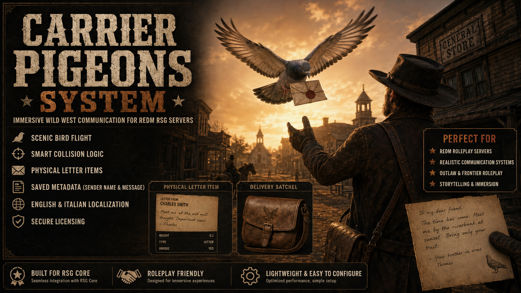 CARRIER PIGEONS SYSTEM 🕊️ RSG