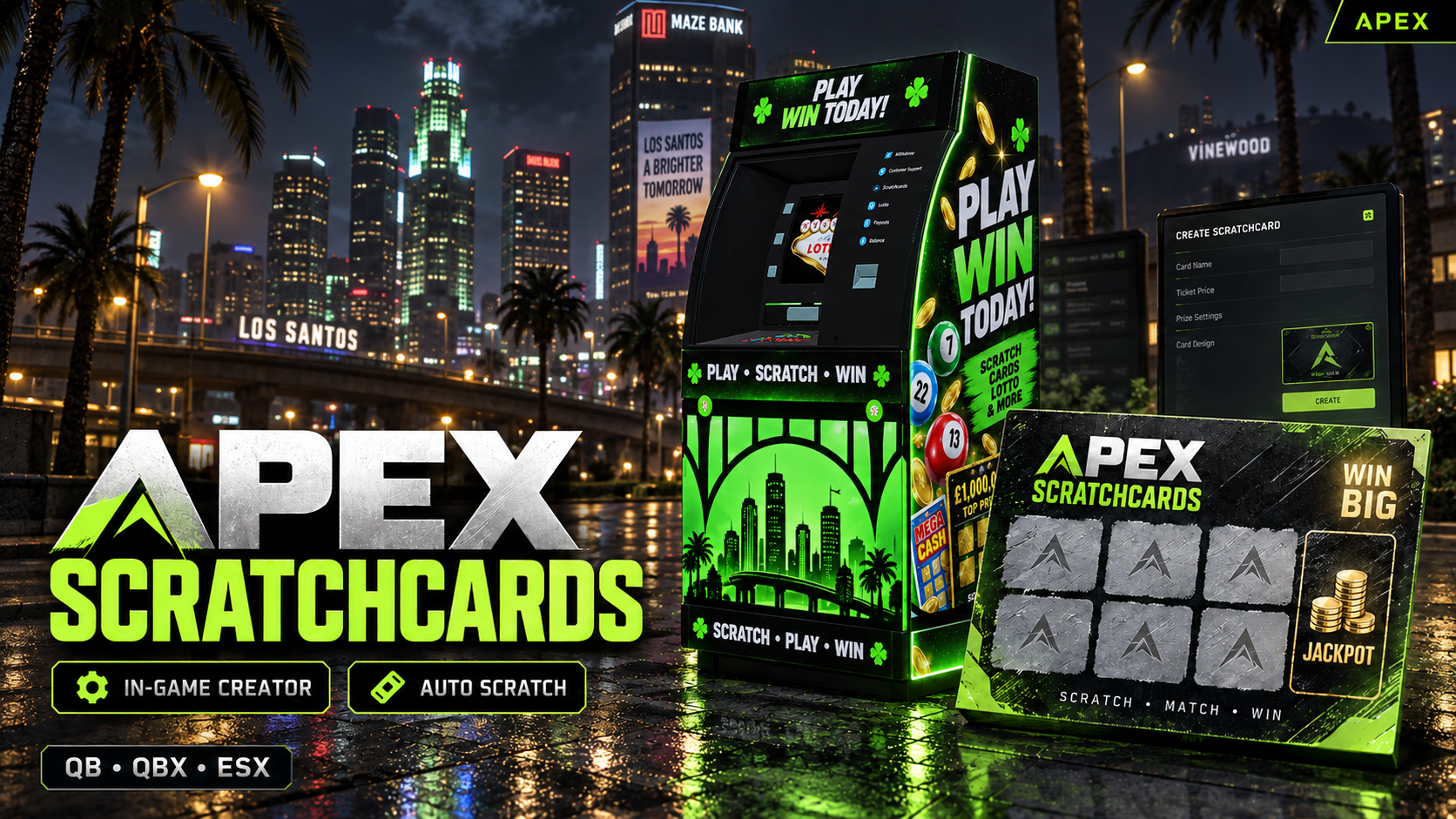 Apex Scratchcards — Advanced Lottery Creator