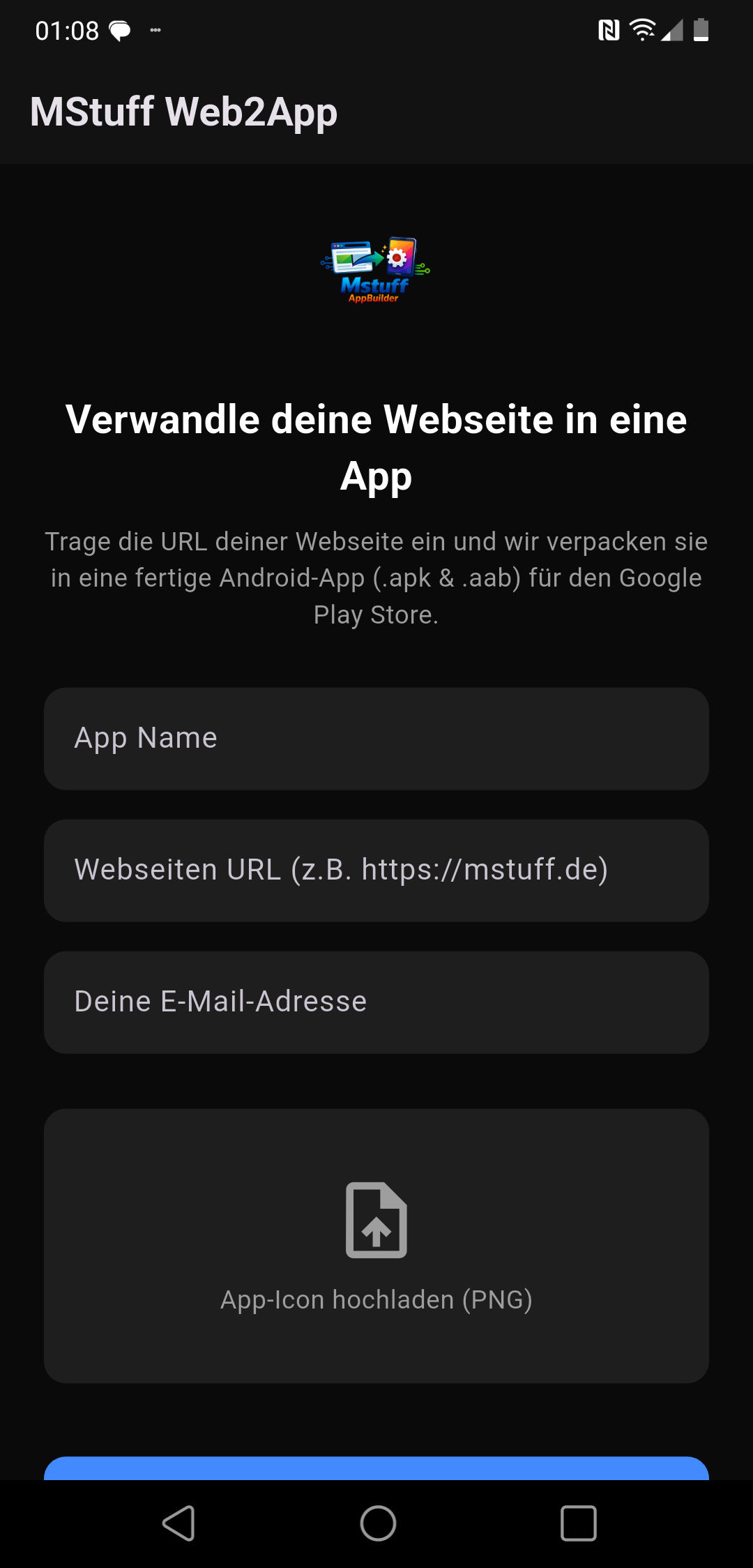 MStuff Web2App Converter – Deine eigene Android-App in 5 Minuten