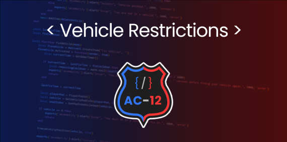 AC-12 Development · Vehicle Restrictions