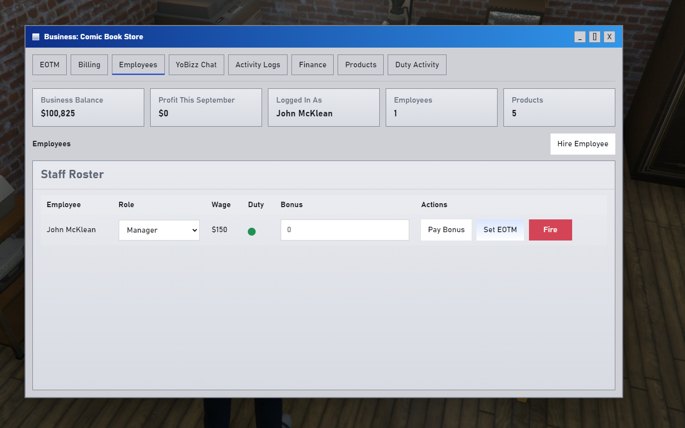 Bossmenu Interface
